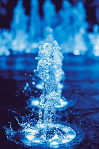 solar fountain light